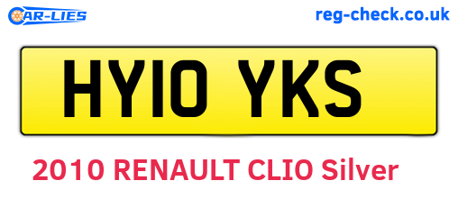 HY10YKS are the vehicle registration plates.