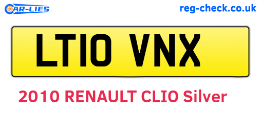 LT10VNX are the vehicle registration plates.