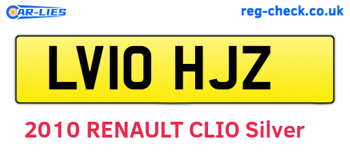 LV10HJZ are the vehicle registration plates.