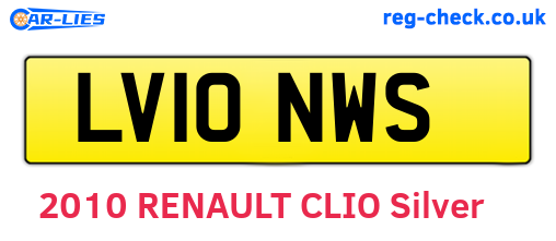 LV10NWS are the vehicle registration plates.