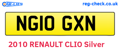 NG10GXN are the vehicle registration plates.