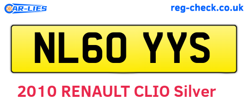 NL60YYS are the vehicle registration plates.