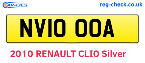NV10OOA are the vehicle registration plates.