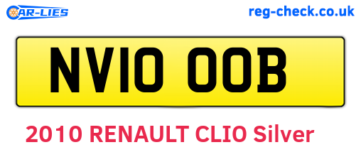 NV10OOB are the vehicle registration plates.