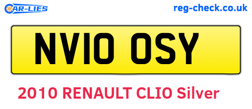 NV10OSY are the vehicle registration plates.