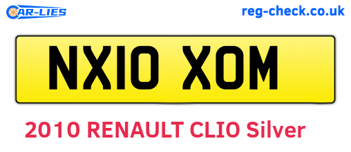 NX10XOM are the vehicle registration plates.