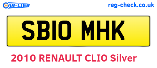 SB10MHK are the vehicle registration plates.