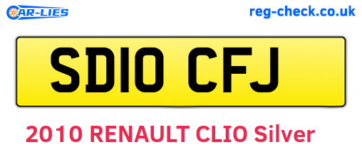 SD10CFJ are the vehicle registration plates.