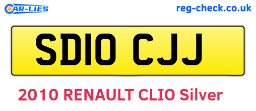 SD10CJJ are the vehicle registration plates.