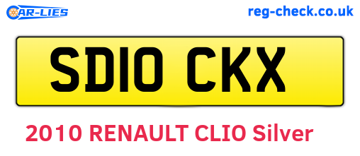 SD10CKX are the vehicle registration plates.