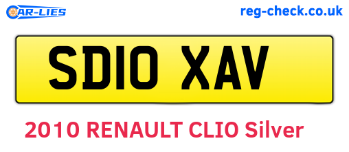 SD10XAV are the vehicle registration plates.
