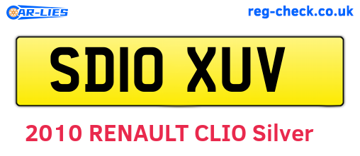 SD10XUV are the vehicle registration plates.