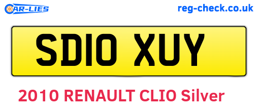 SD10XUY are the vehicle registration plates.