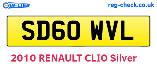 SD60WVL are the vehicle registration plates.