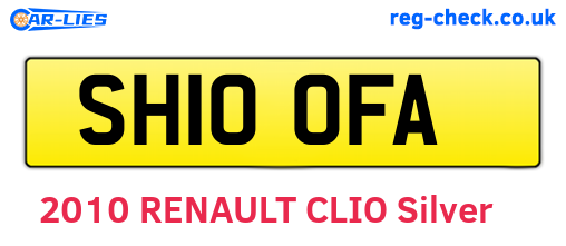 SH10OFA are the vehicle registration plates.