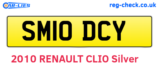 SM10DCY are the vehicle registration plates.