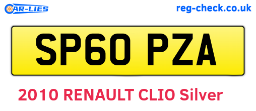 SP60PZA are the vehicle registration plates.