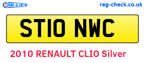 ST10NWC are the vehicle registration plates.