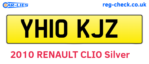 YH10KJZ are the vehicle registration plates.