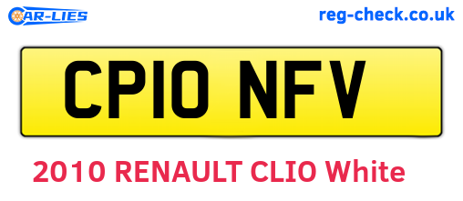 CP10NFV are the vehicle registration plates.