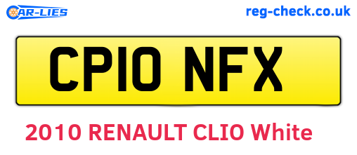 CP10NFX are the vehicle registration plates.