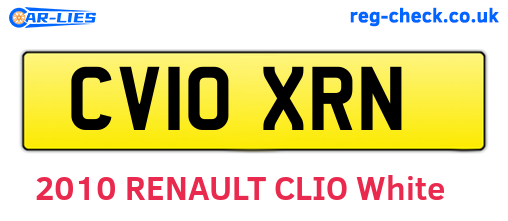 CV10XRN are the vehicle registration plates.