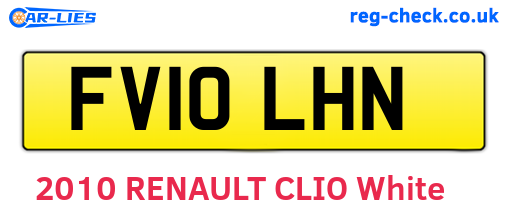 FV10LHN are the vehicle registration plates.