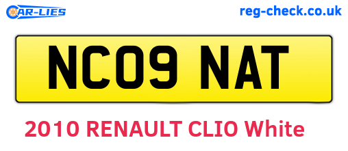 NC09NAT are the vehicle registration plates.