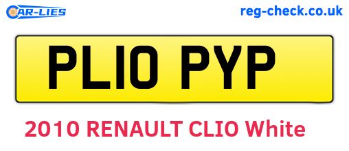 PL10PYP are the vehicle registration plates.