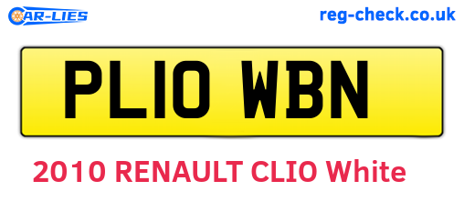 PL10WBN are the vehicle registration plates.