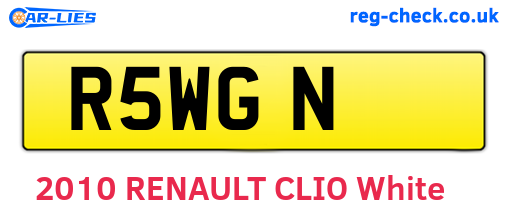 R5WGN are the vehicle registration plates.