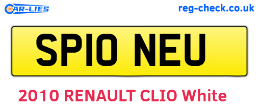 SP10NEU are the vehicle registration plates.