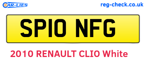 SP10NFG are the vehicle registration plates.