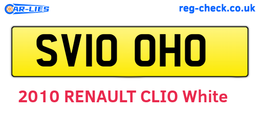 SV10OHO are the vehicle registration plates.