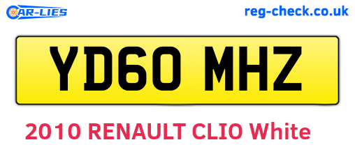 YD60MHZ are the vehicle registration plates.