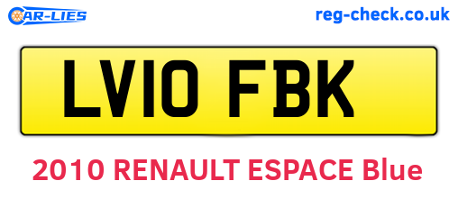 LV10FBK are the vehicle registration plates.
