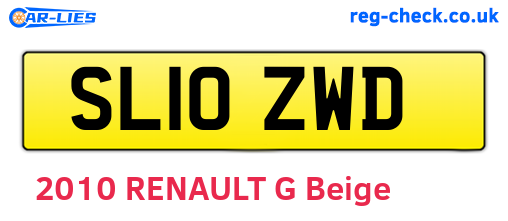 SL10ZWD are the vehicle registration plates.