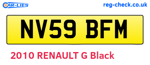 NV59BFM are the vehicle registration plates.
