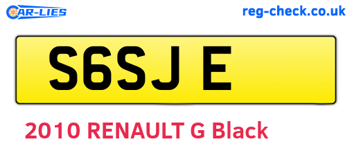 S6SJE are the vehicle registration plates.