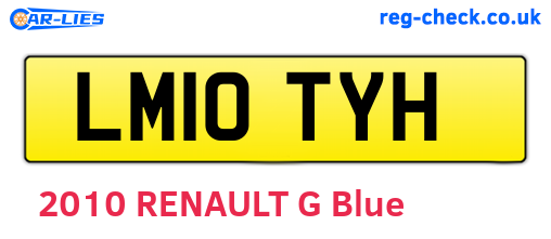 LM10TYH are the vehicle registration plates.