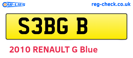 S3BGB are the vehicle registration plates.