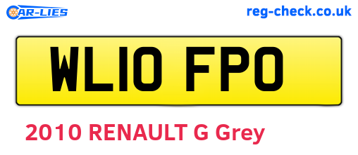 WL10FPO are the vehicle registration plates.