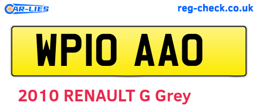 WP10AAO are the vehicle registration plates.