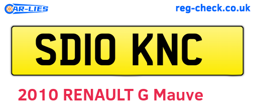 SD10KNC are the vehicle registration plates.