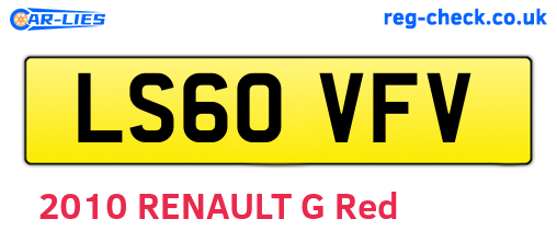 LS60VFV are the vehicle registration plates.
