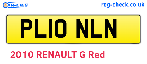 PL10NLN are the vehicle registration plates.