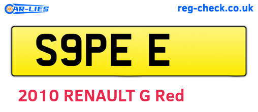 S9PEE are the vehicle registration plates.