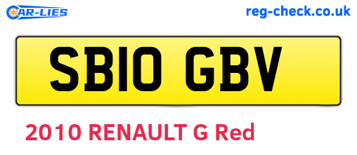 SB10GBV are the vehicle registration plates.