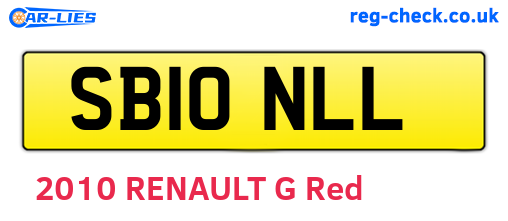 SB10NLL are the vehicle registration plates.