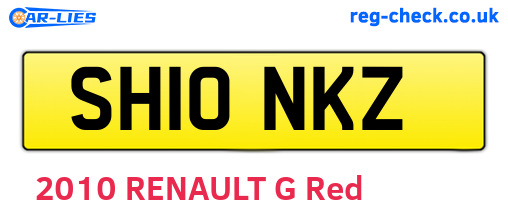 SH10NKZ are the vehicle registration plates.